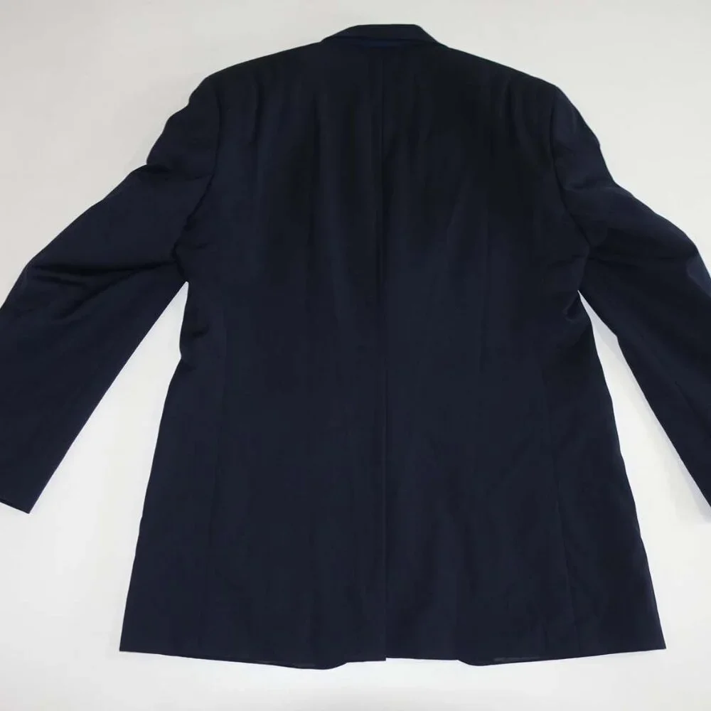 Michael Kors Men's Blazer Size 38 Regular Navy Blue 100% Wool 2 Button Jacket R